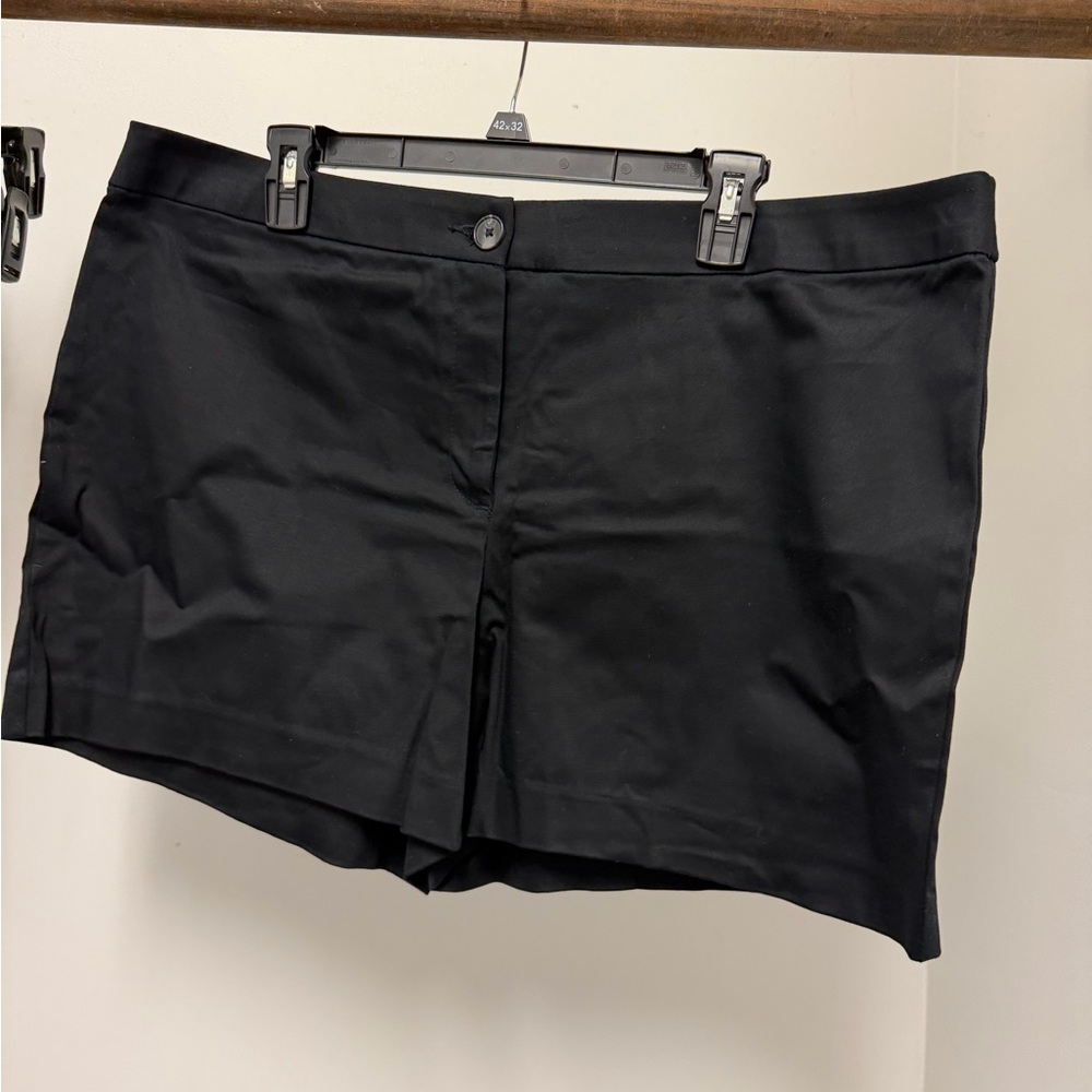 Worthington Black Dress Shorts with Button Waist